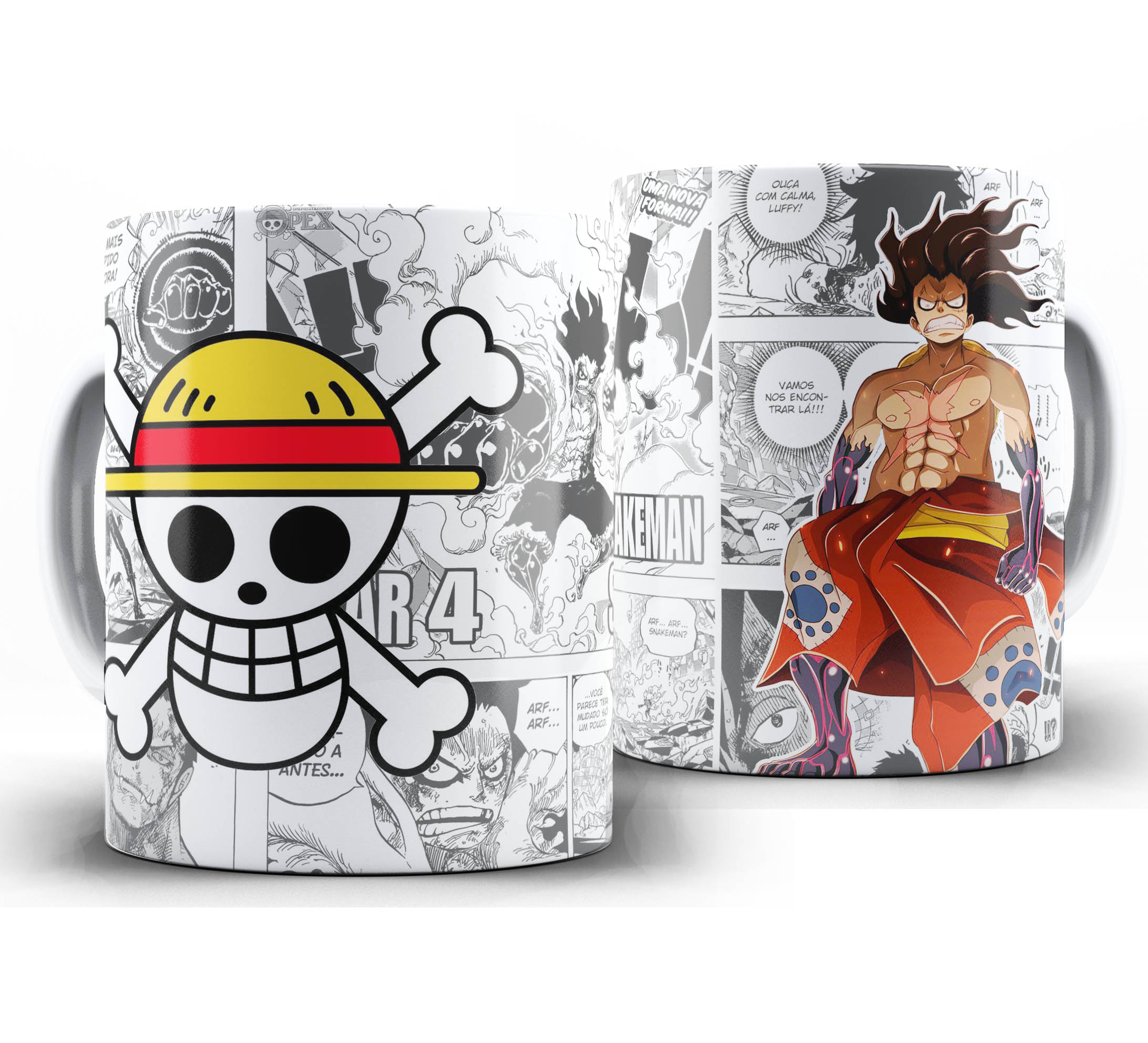 Caneca Anime Mangá - One Piece - Monkey D Luffy - Gear 4